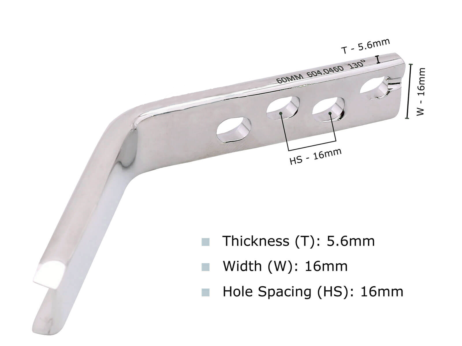 Angle Blade Plate 130° for Adults