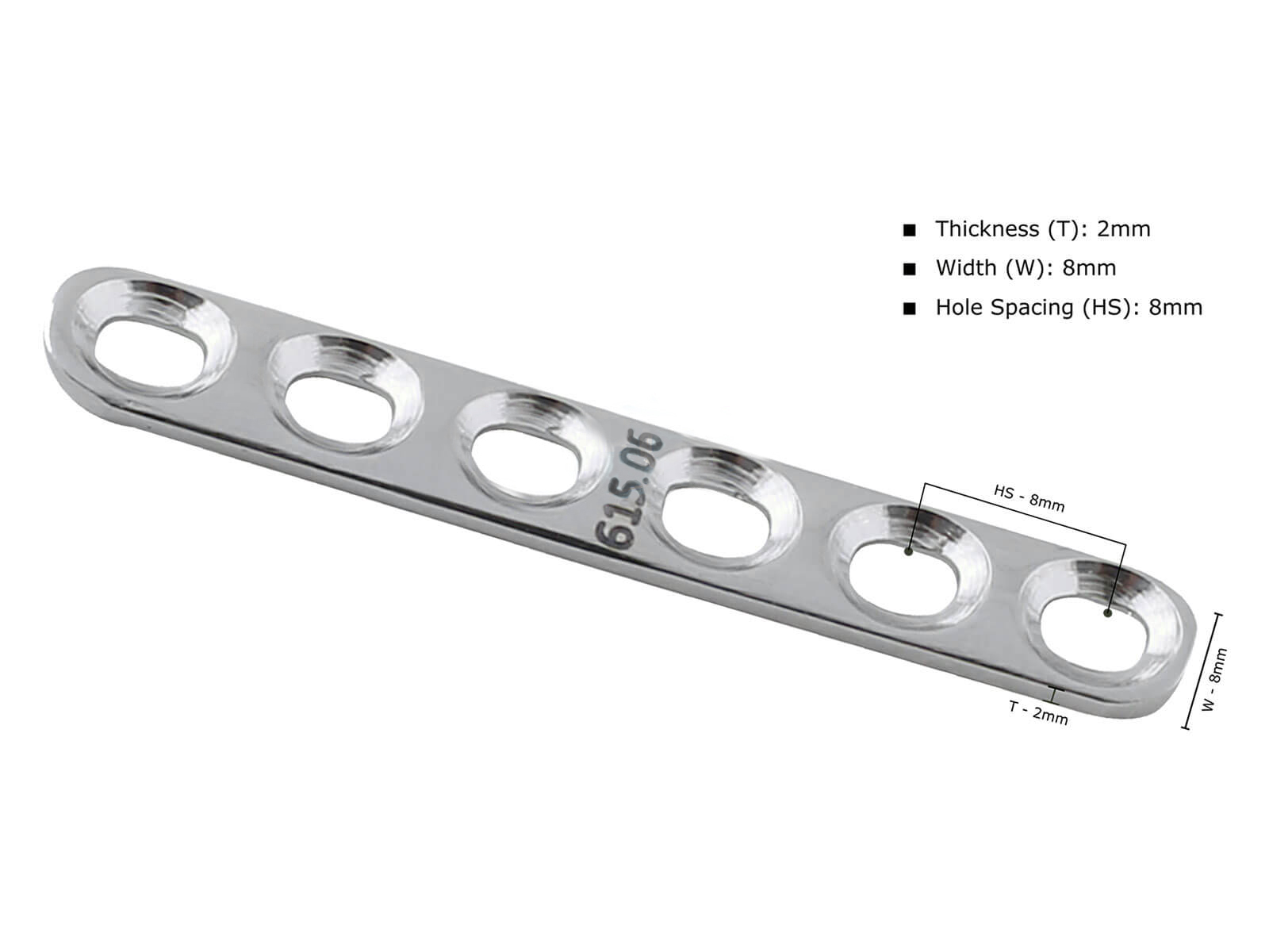 Dynamic Self Compression Plate for 2mm Screws