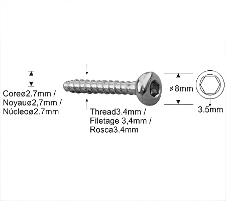 Locking Bolts 3.4mm