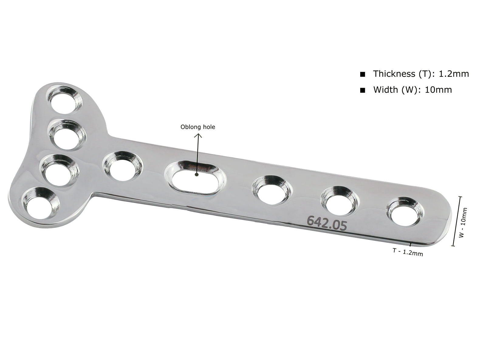 T Plate (Small) Right Angled with 4 Head Holes