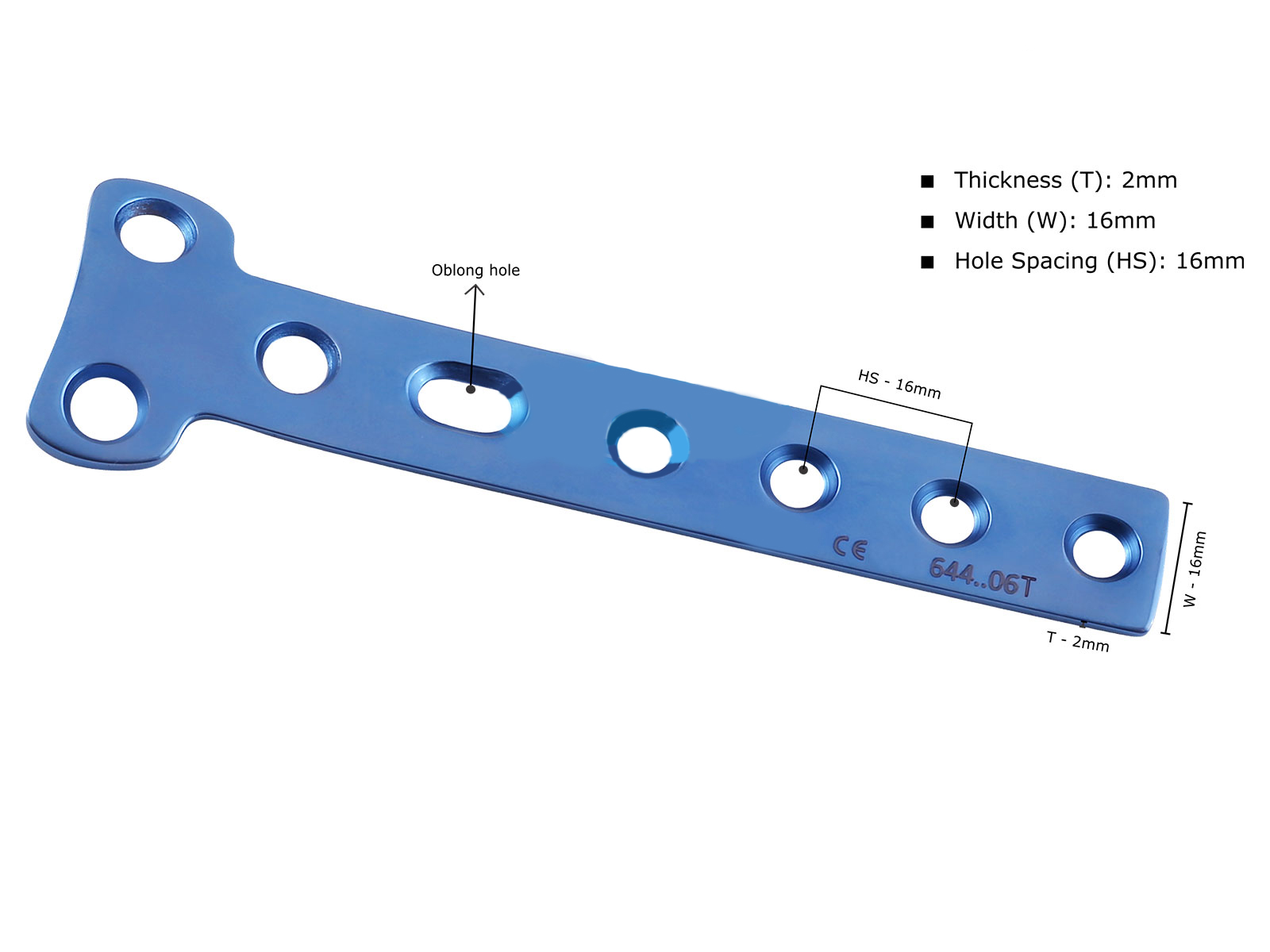 T Plate for 4.5mm Screws