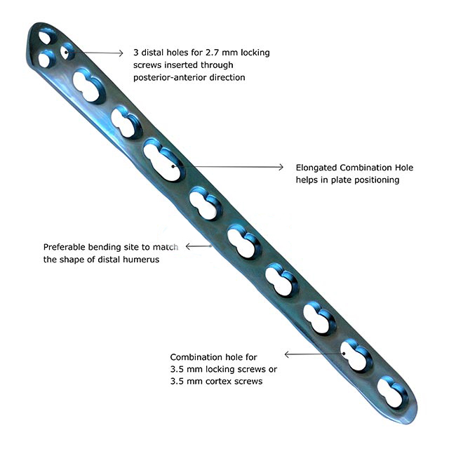 Distal Humerus Locking Plate 2.7/3.5mm, Dorsolateral Left & Right